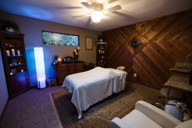 Cedar Massage Therapy Room at Be Well Holistic Massage Wellness Center, P.A.