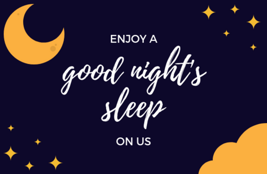 Enjoy A Good Nights Sleep On Us Massage Gift Card
